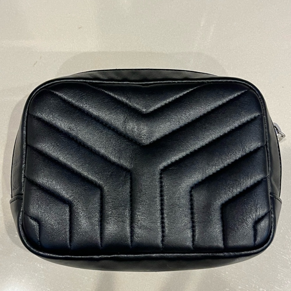 SAINT LAURENT Lambskin Y Quilted Monogram Loulou Cosmetic Case Black - Picture 6 of 12
